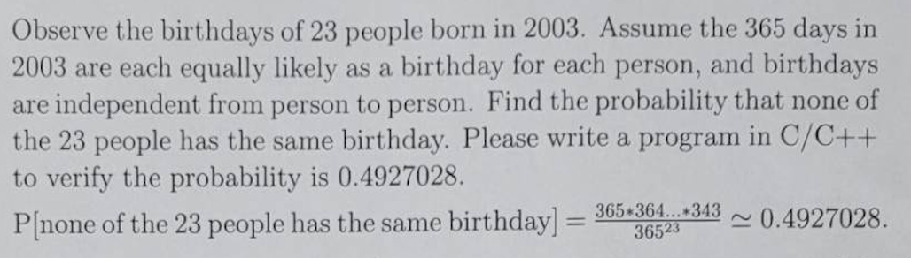 Solved Observe The Birthdays Of 23 People Born In 2003 Chegg Com   Php65e61I