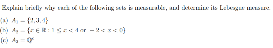 Solved Explain briefly why each of the following sets is | Chegg.com