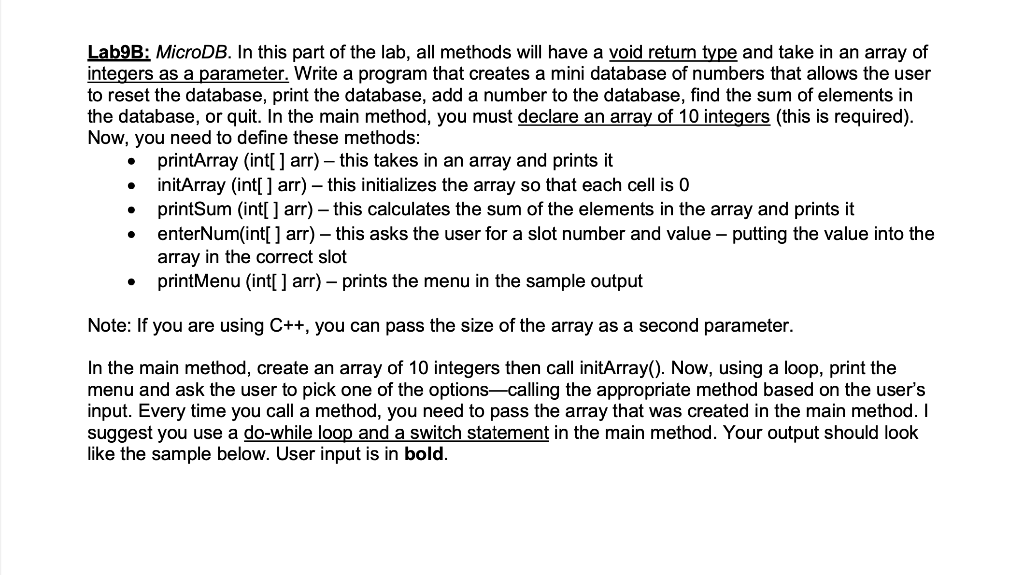 Solved Lab9A: Warmup. Design and implement a program that | Chegg.com