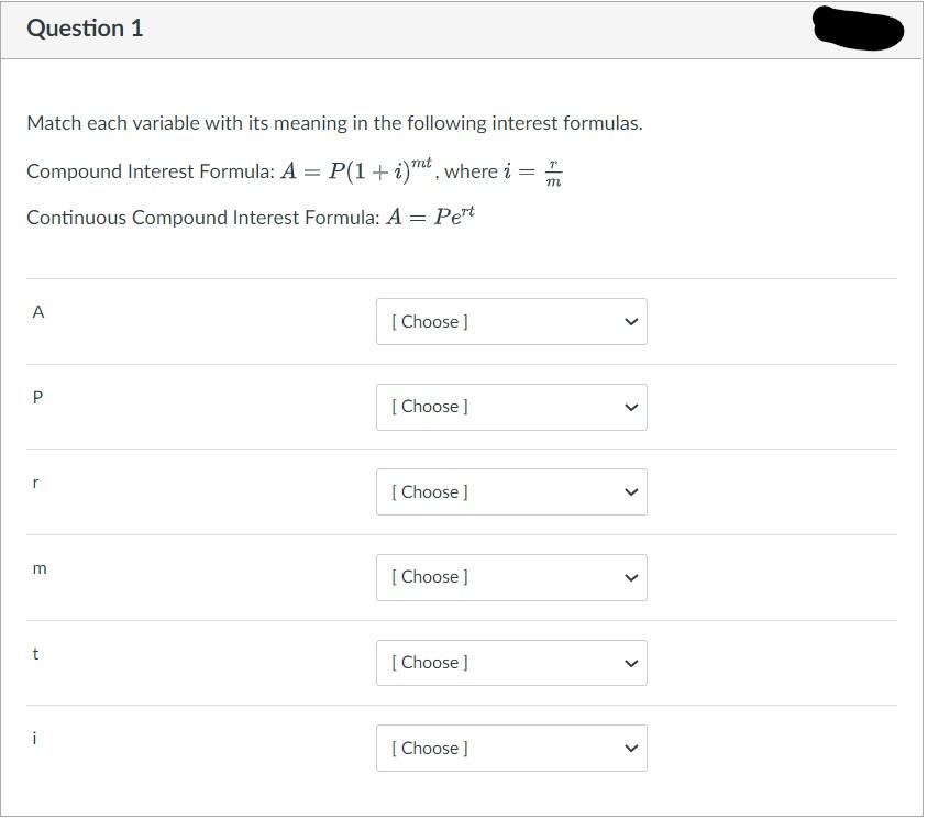 Solved Match each variable with its meaning in the following | Chegg.com