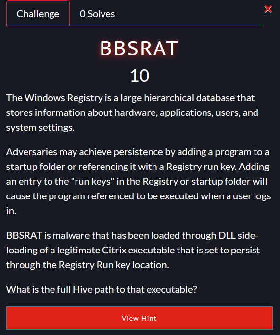Solved BBSRAT 10 The Windows Registry is a large