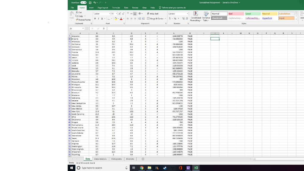 Solved Complete the following table by creating 8 bins and
