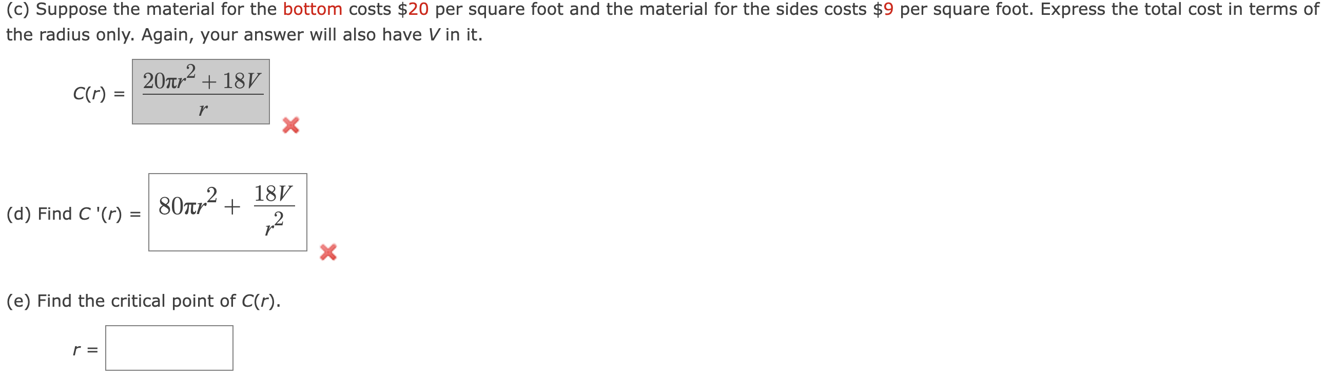 Solved We want to construct a container in the shape of a | Chegg.com