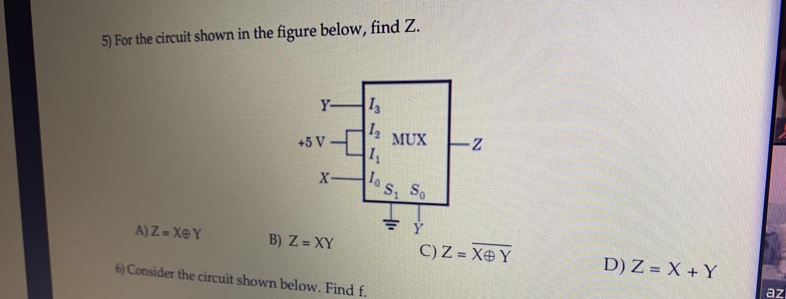 Solved 5 For The Circuit Shown In The Figure Below Find Chegg Com