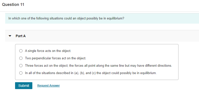 Solved Question 11 In which one of the following situations | Chegg.com