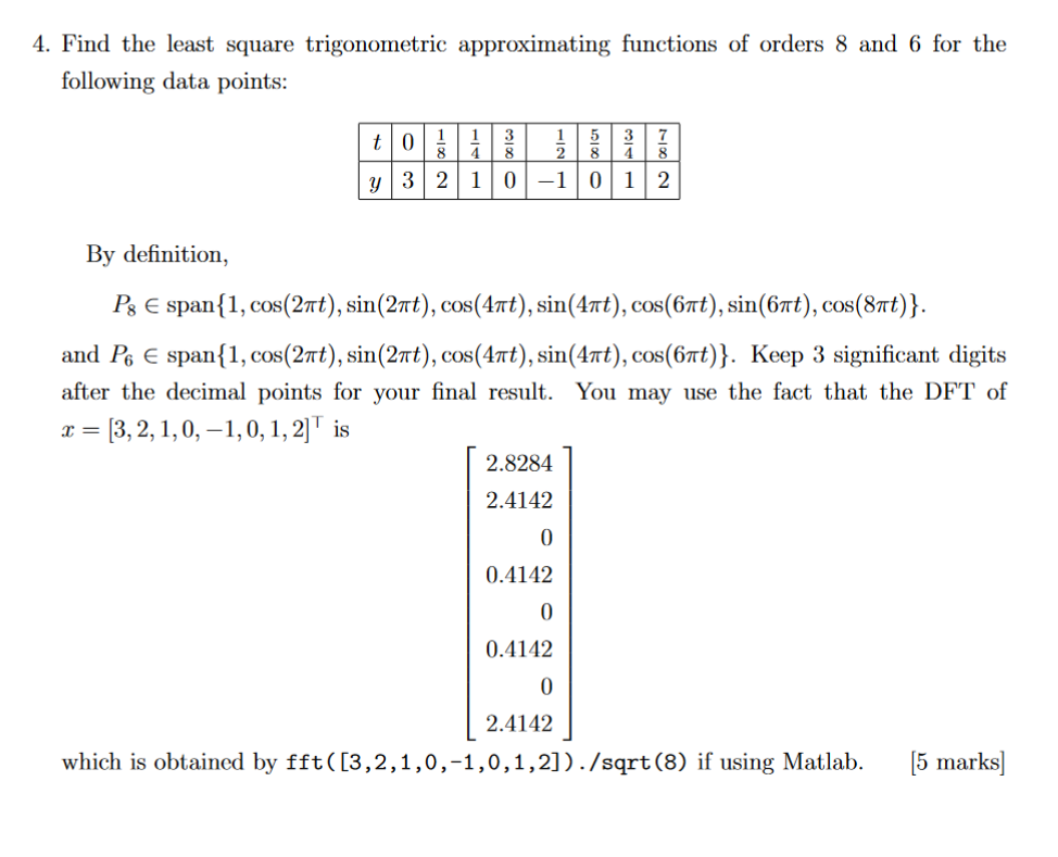 solved-4-find-the-least-square-trigonometric-approximating-chegg