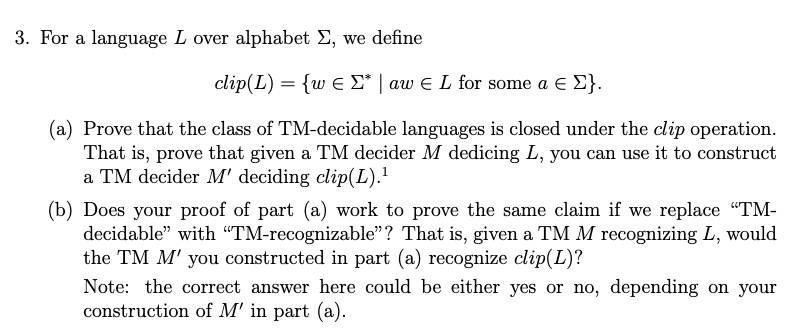 Solved Computer Science Theory Question: Please Answer All | Chegg.com