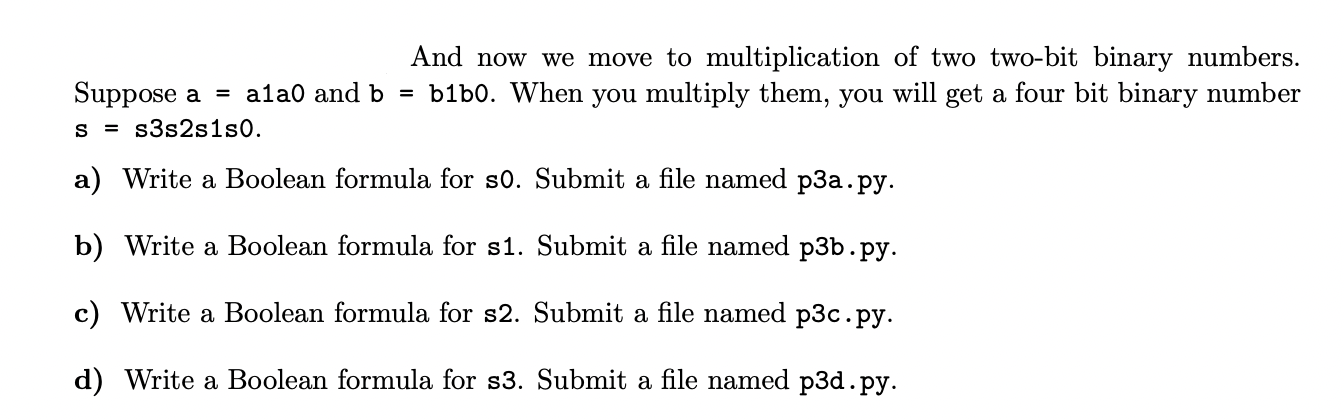 Solved And Now We Move To Multiplication Of Two Two-bit | Chegg.com