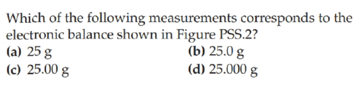 Which of the following measurements corresponds to | Chegg.com