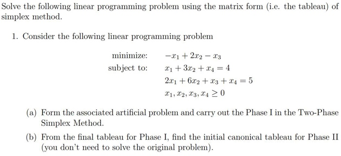 Solved Solve the following linear programming problem using | Chegg.com