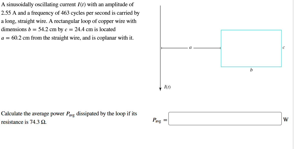 Solved A sinusoidally ﻿oscillating current I(t) ﻿with an | Chegg.com
