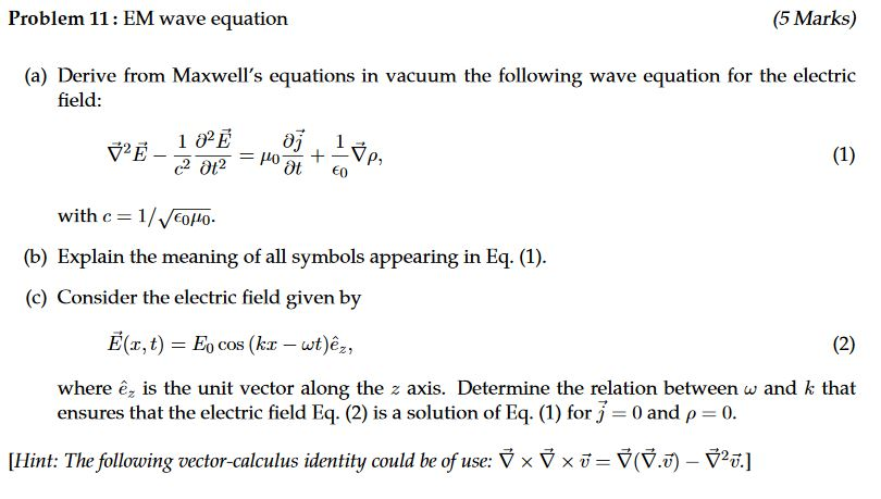 Electromagnetic Wave Equation Derivation Ppt - Tessshebaylo