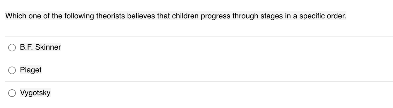 Solved Which one of the following theorists believes that Chegg