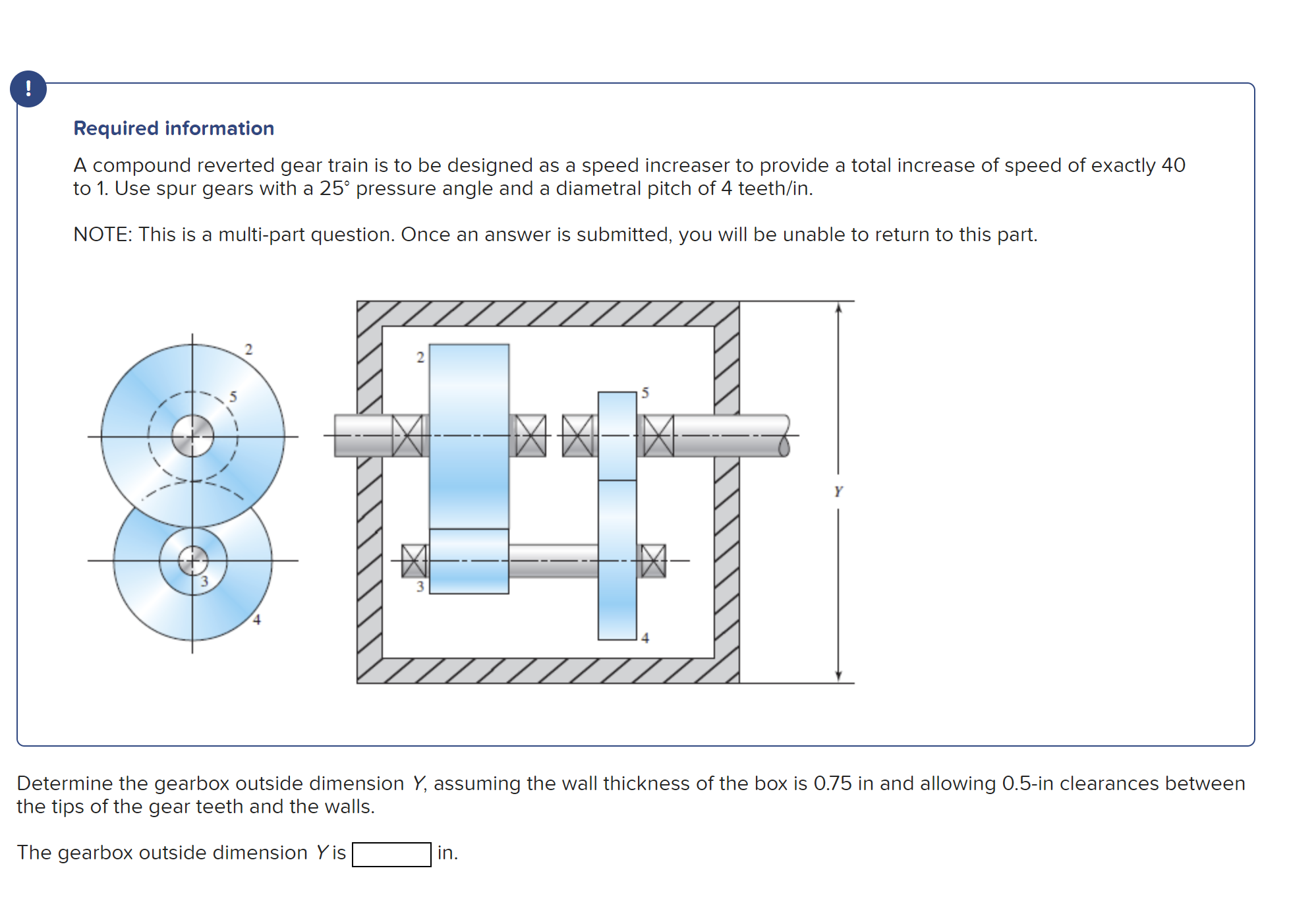 Solved Required informationA compound reverted gear train is