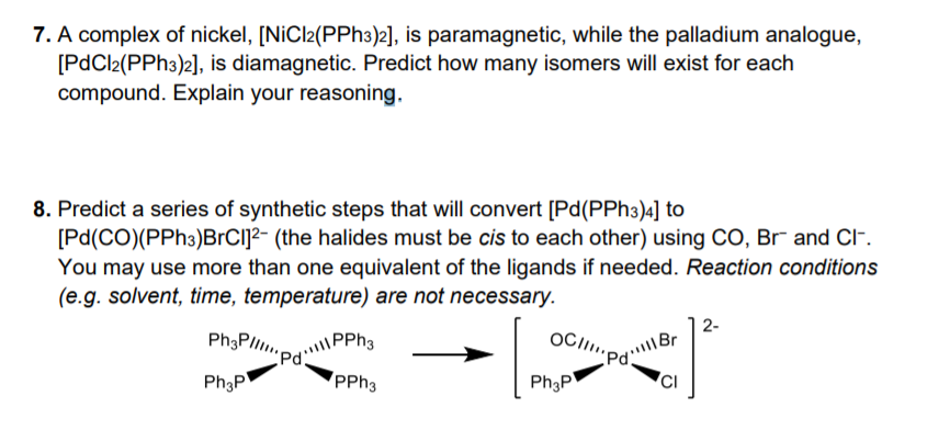 solved-7-a-complex-of-nickel-nicl2-pph3-2-is-chegg