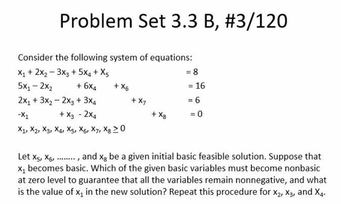 Solved Problem Set 3.3 B, #3/120 Consider The Following | Chegg.com