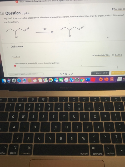 Solved See page 65 8 Question ( poin Asynthetic trap occurs | Chegg.com