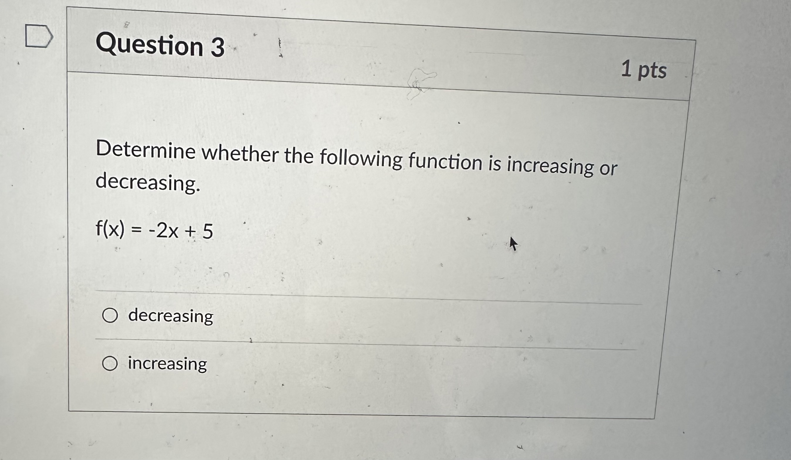Solved Determine whether the following function is | Chegg.com