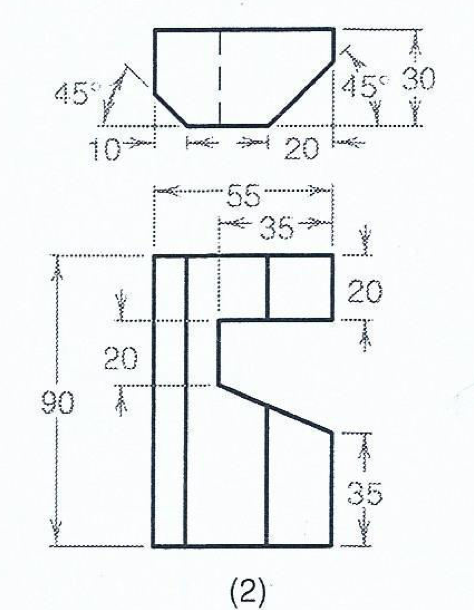 Solved Draw the views given in Figure 15.43, and create a | Chegg.com
