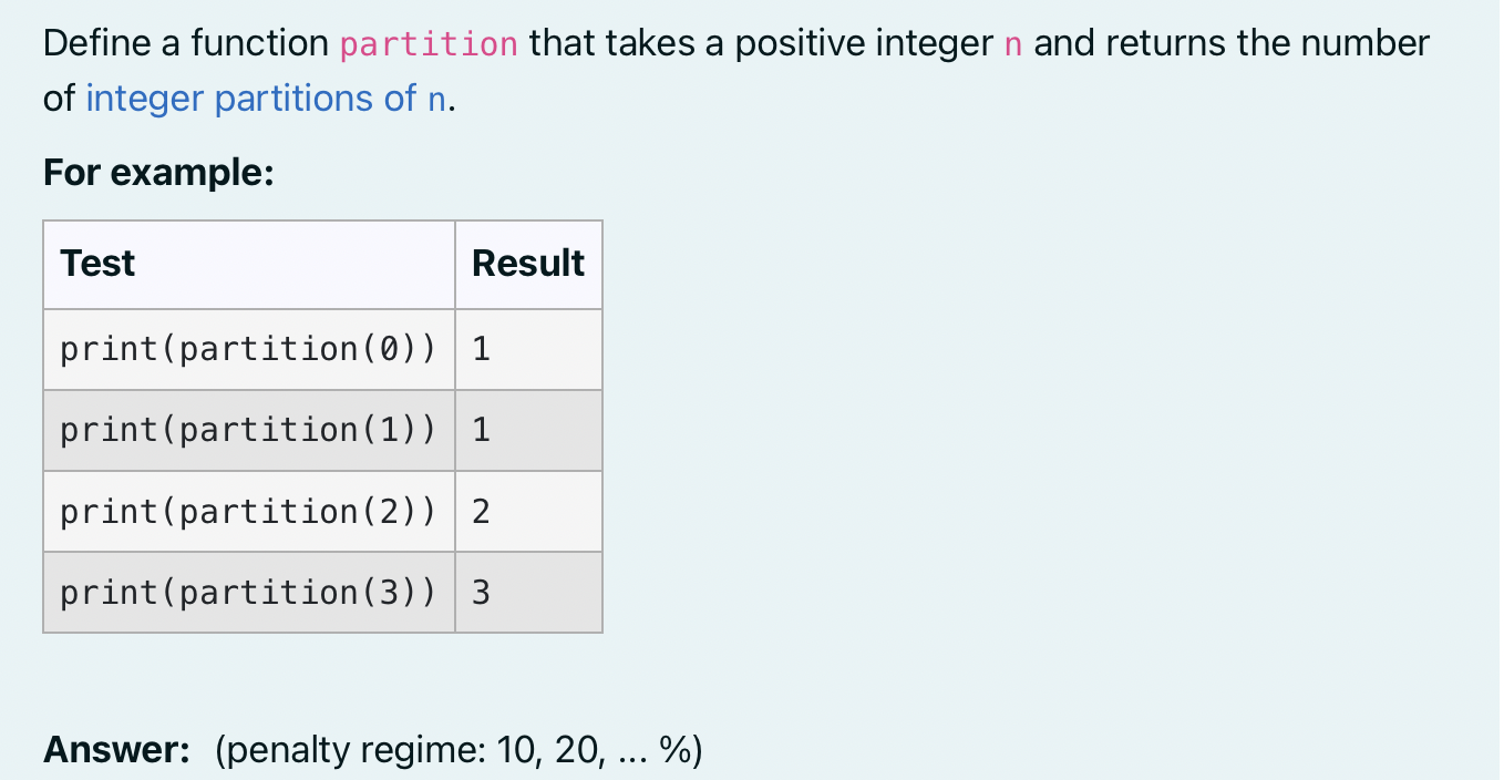 Solved Define a function partition that takes a positive