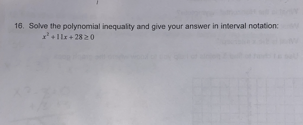 Solved 16. Solve the polynomial inequality and give your | Chegg.com