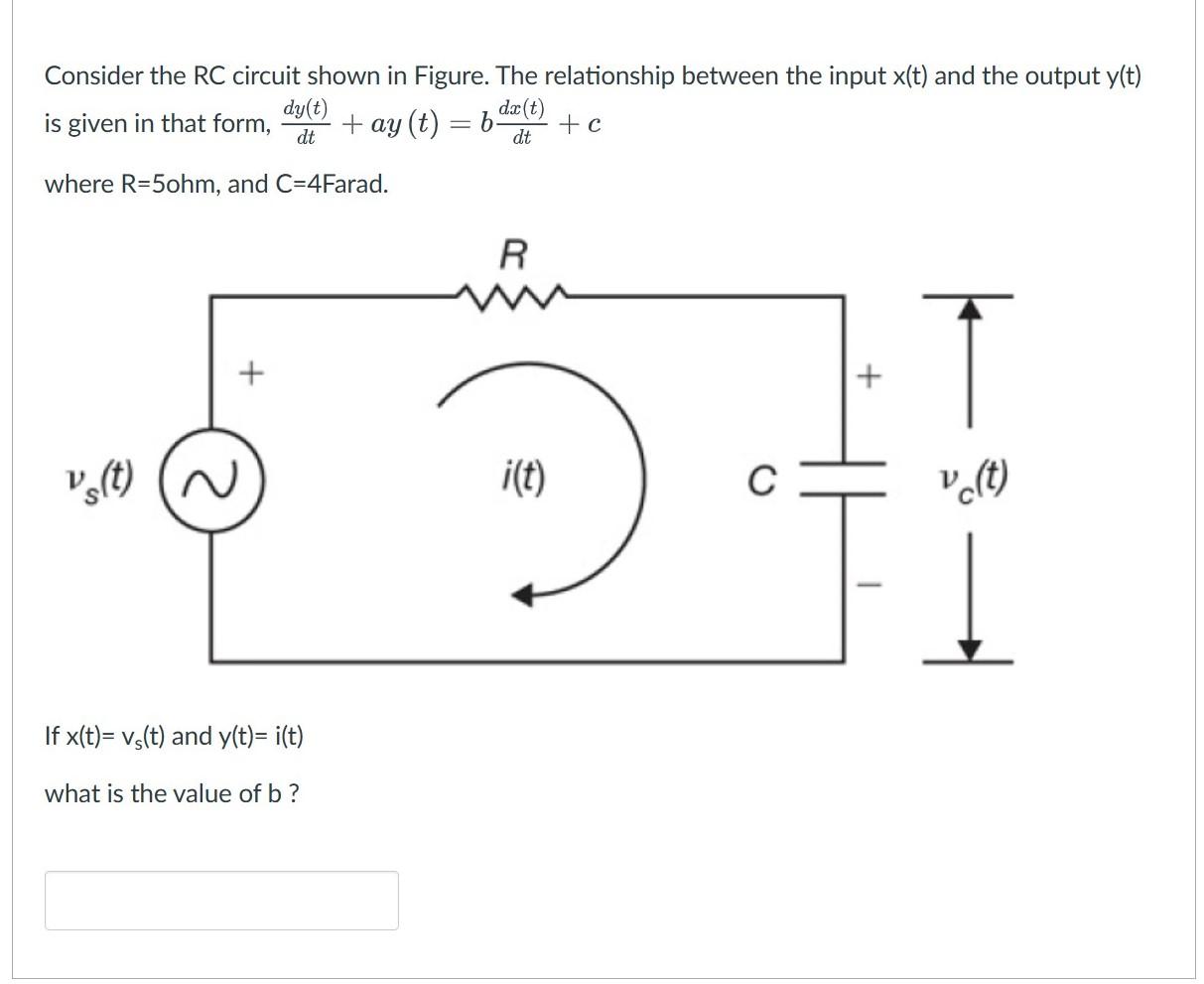 Solved Consider The RC Circuit Shown In Figure. The | Chegg.com