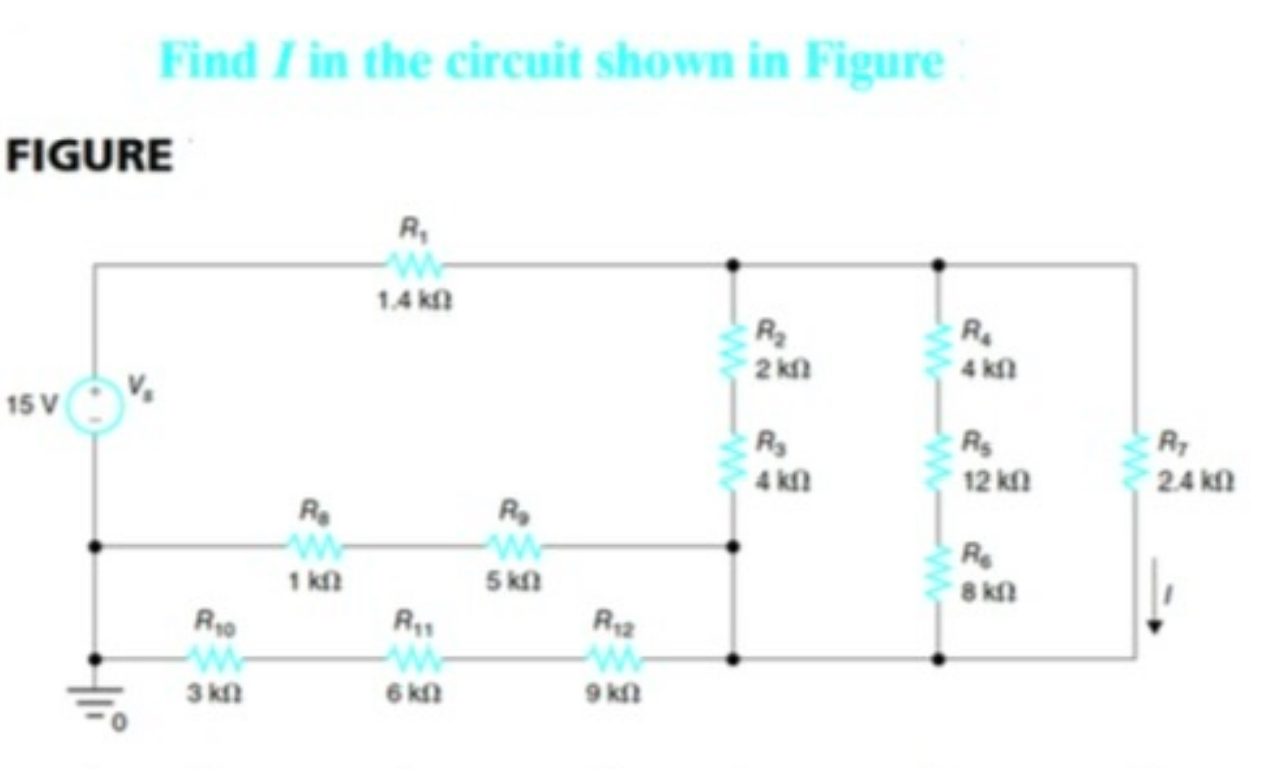 Solved Find I in the circuit shown in Figure FIGURE | Chegg.com