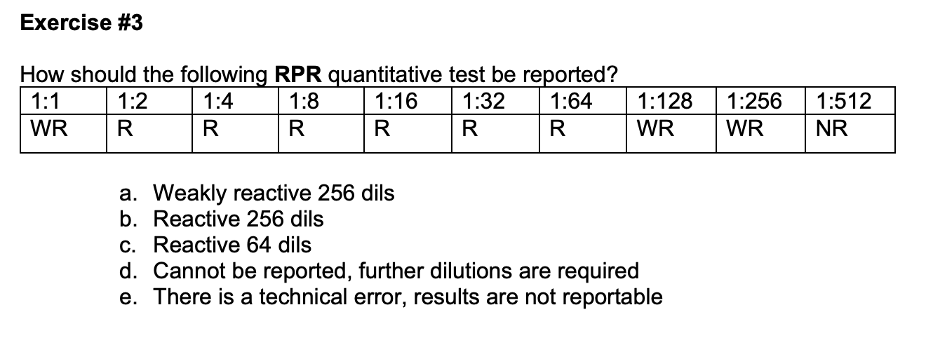 Solved Exercise 3 How should the following RPR quantitative