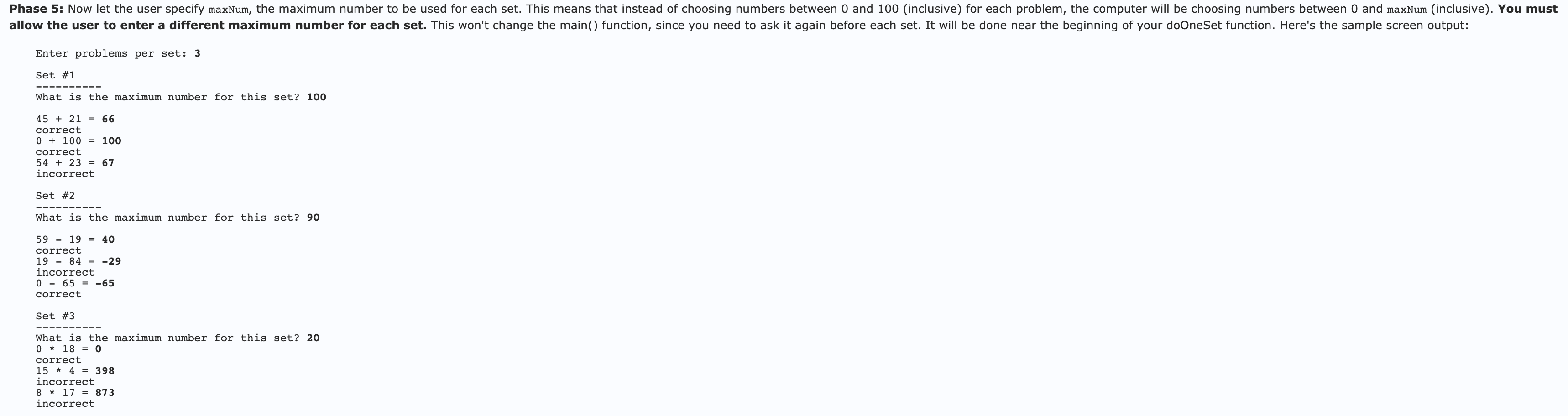 Solved Assignment 7.1 [85 points] This program will ask the | Chegg.com