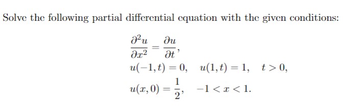 Solve the following partial differential equation | Chegg.com