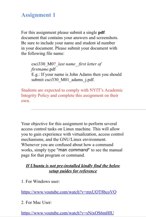 Solved Assignment 1 For this assignment please submit a | Chegg.com