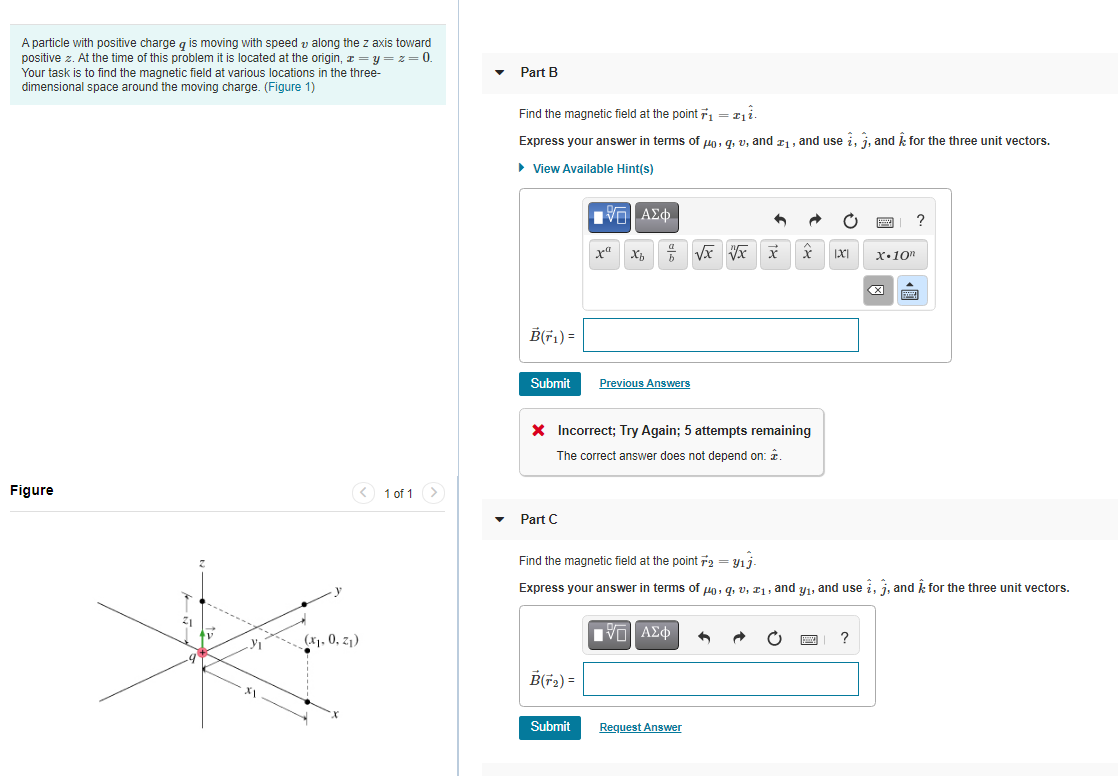 A Particle With Positive Charge Q Is Moving With Chegg Com