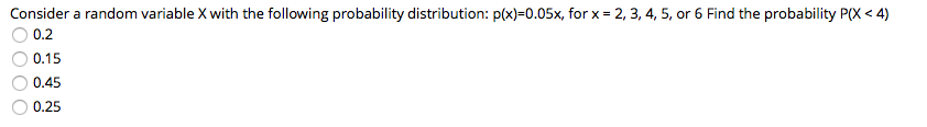 Solved Consider a random variable X with the following | Chegg.com