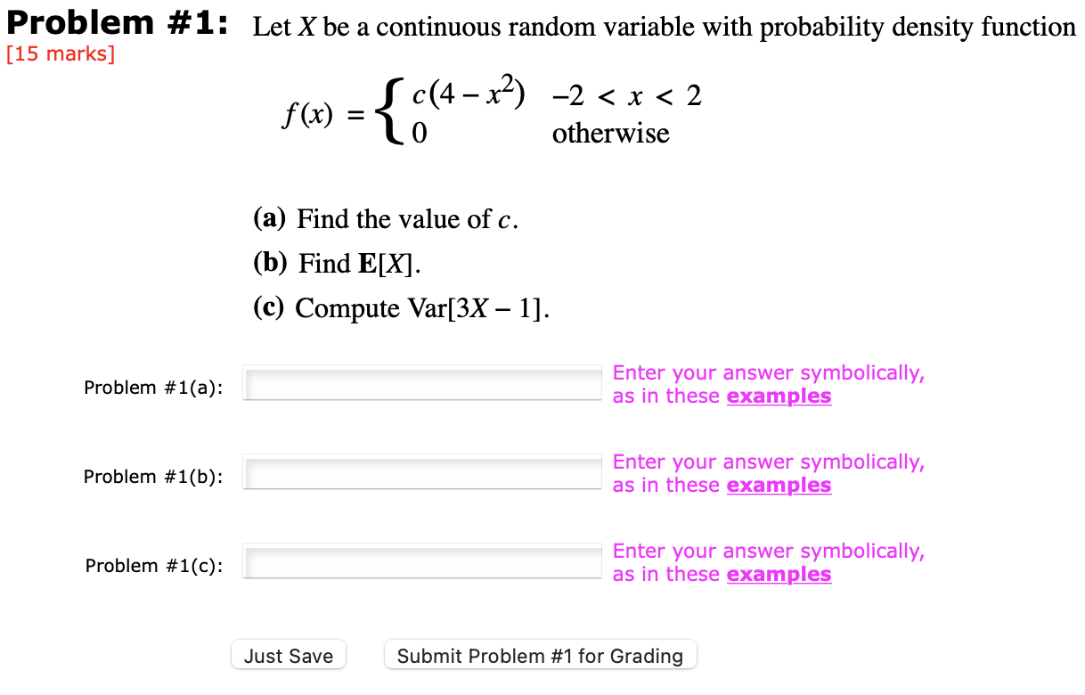Solved Problem #1: Let X be a continuous random variable | Chegg.com