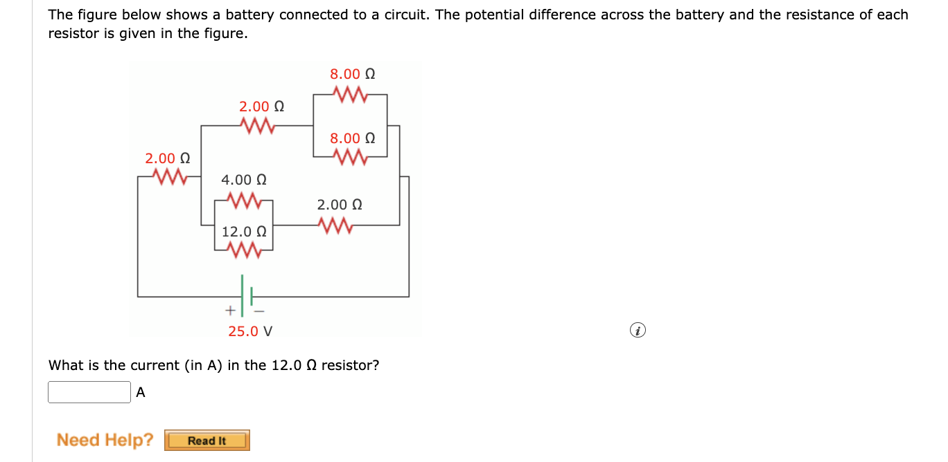 Solved The figure below shows a battery connected to a