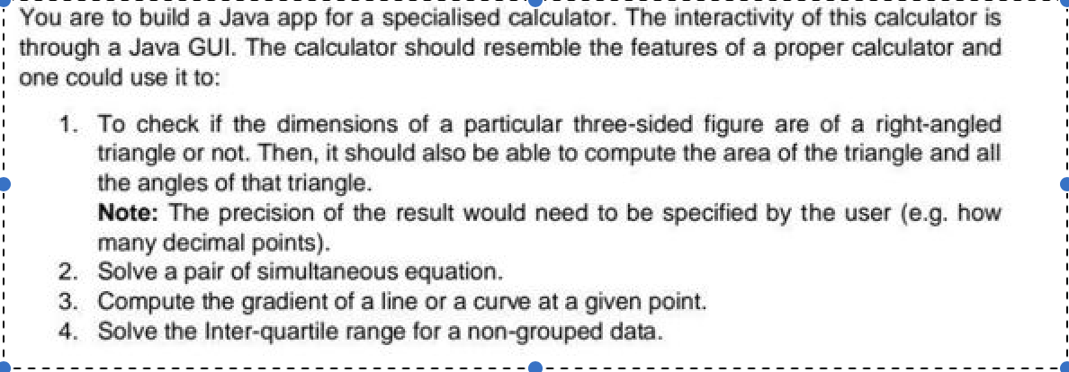 Solved You are to build a Java app for a specialised | Chegg.com
