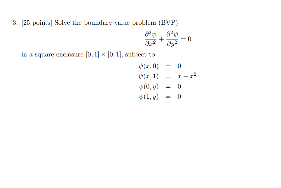 Solved 3. [25 points] Solve the boundary value problem (BVP) | Chegg.com
