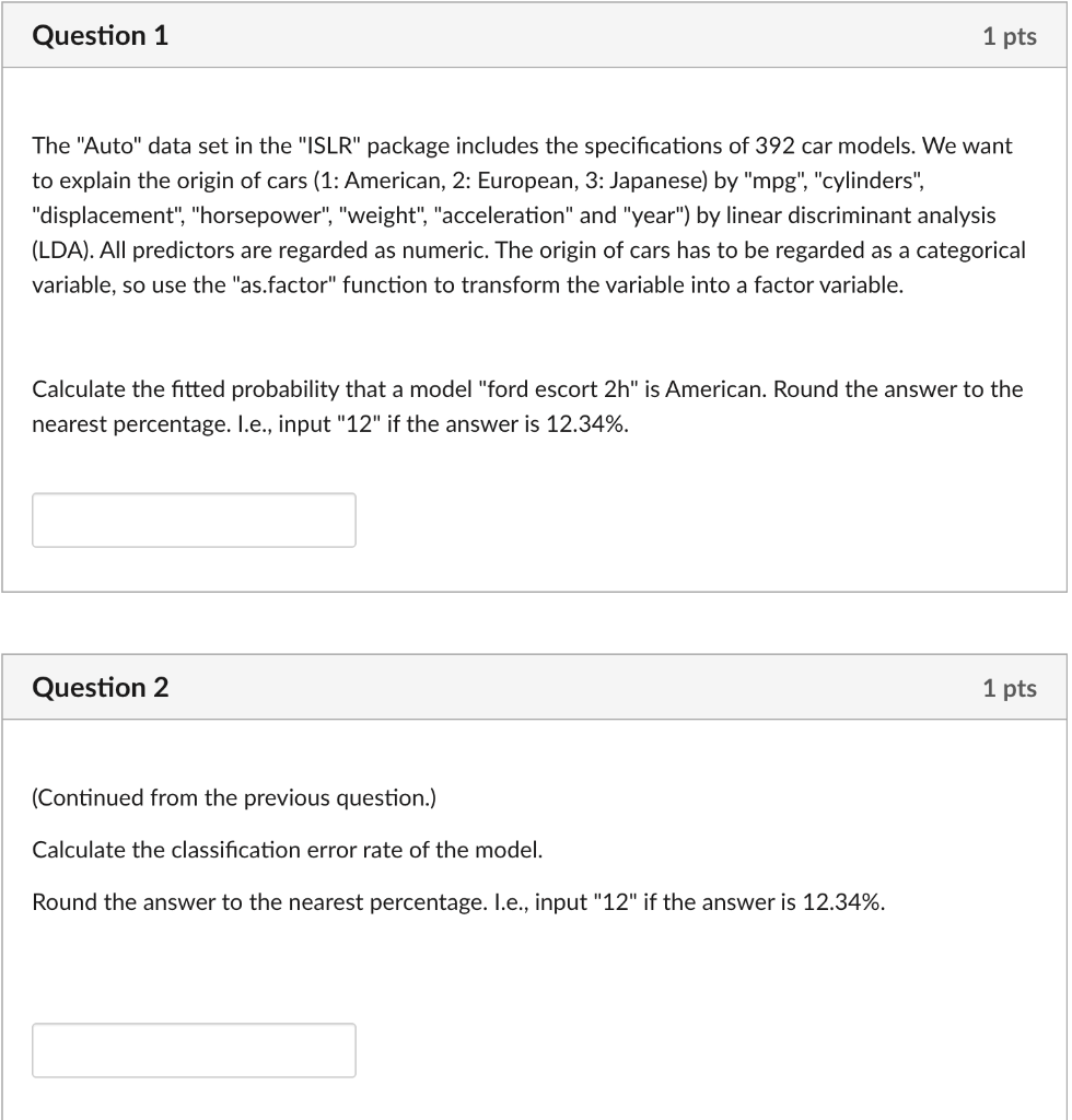 Data Science course, please answer the question if 