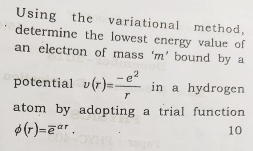 Solved Using The Variational Method,determine The Lowest | Chegg.com