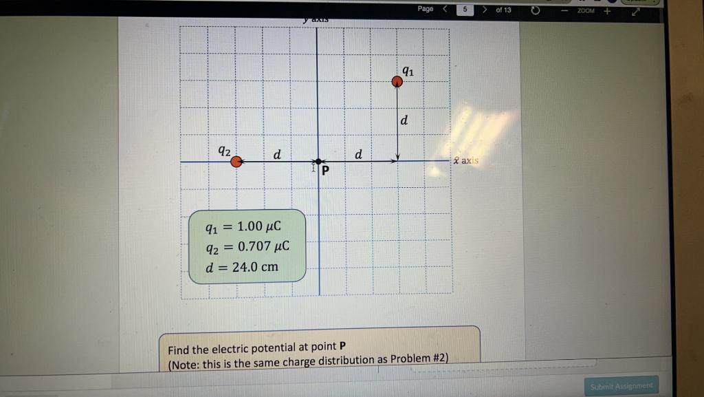 Solved Using the electric potential calculated in Problem | Chegg.com