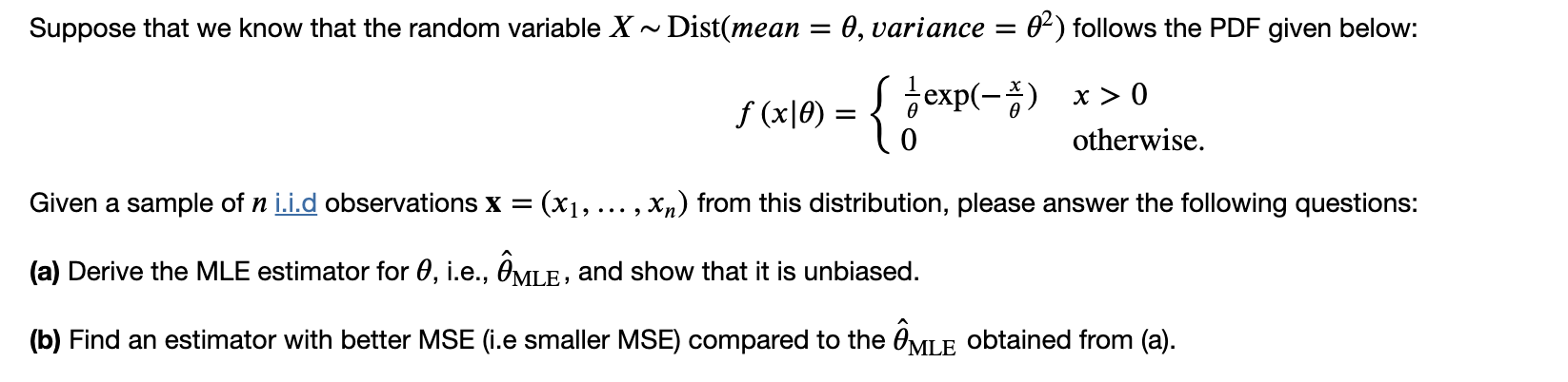 Solved Suppose that we know that the random variable X ~ | Chegg.com