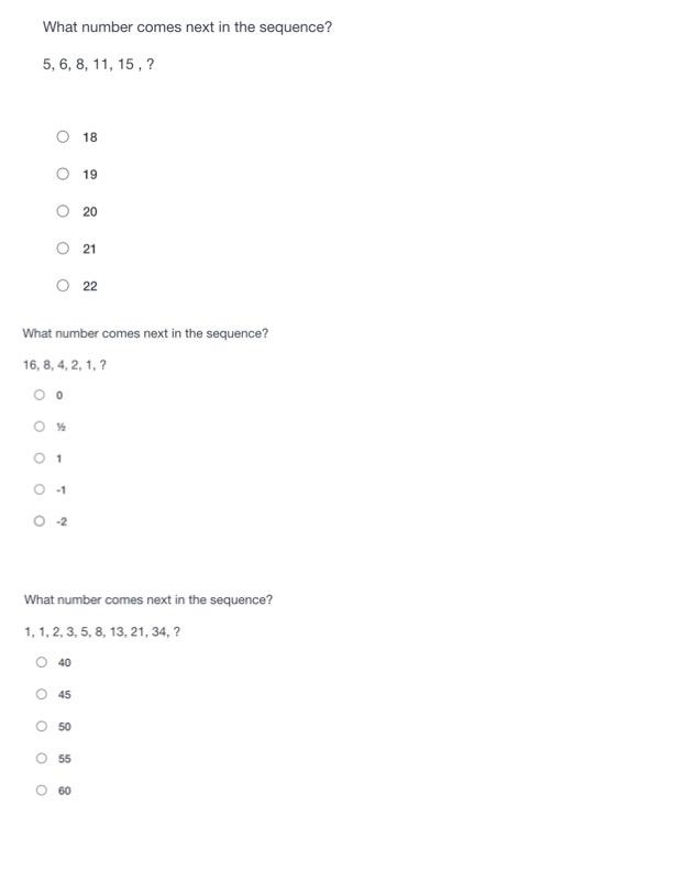 Solved What number comes next in the sequence? 5, 6, 8, 11, | Chegg.com