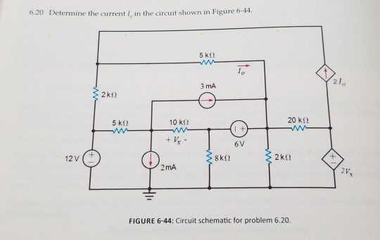 Solved 6.20 Determine the current in the circuit shown in | Chegg.com