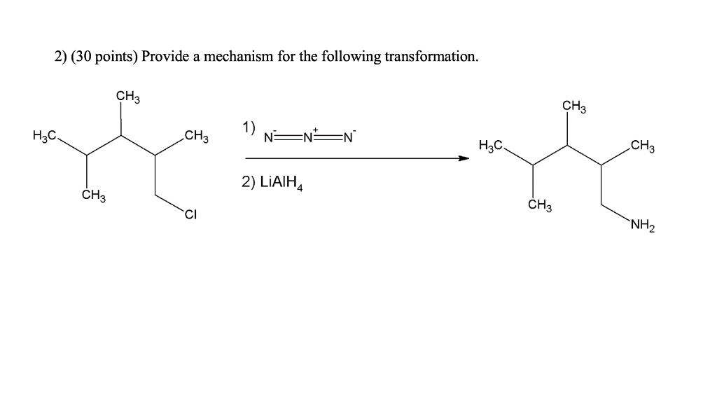 Solved 2) (30 points) Provide a mechanism for the following | Chegg.com