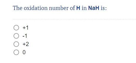 oxidation number of h and o in h2o2