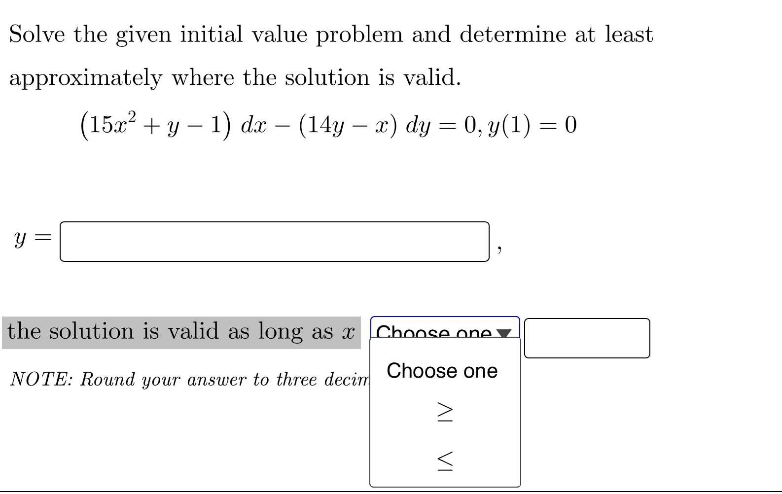 Solved Solve The Given Initial Value Problem And Determine | Chegg.com