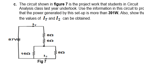 Solved c. The circuit shown in figure 7 is the project work | Chegg.com