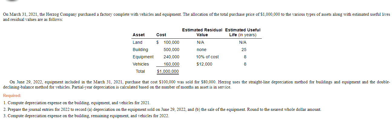 On march 31 2013 2025 the herzog company purchased