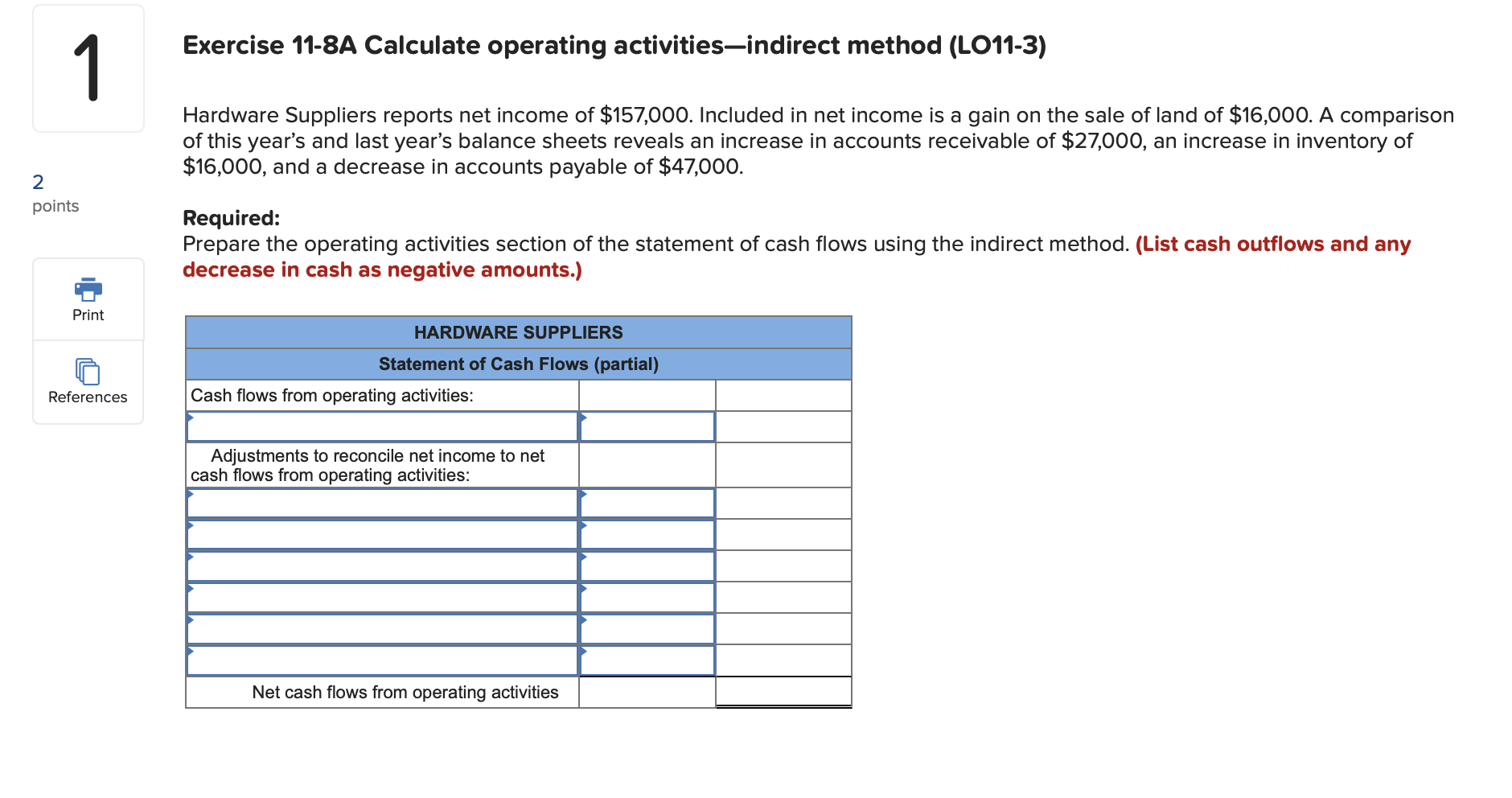 Solved Exercise 118A Calculate operating