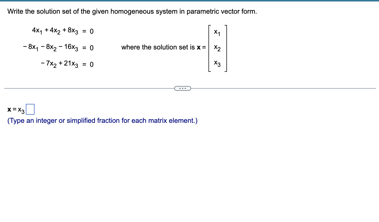 Solved Write the solution set of the given homogeneous | Chegg.com